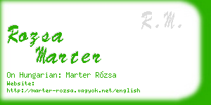 rozsa marter business card